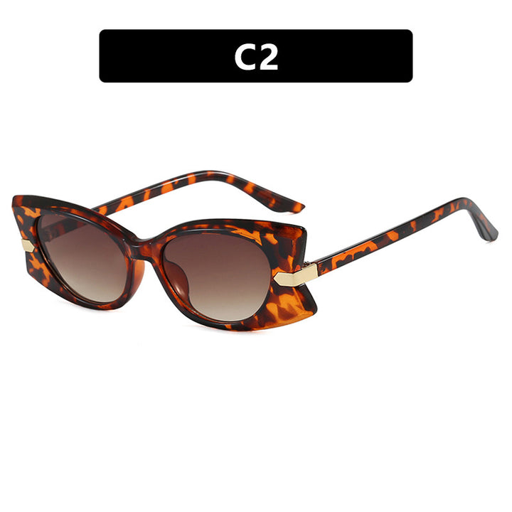 Dame Cat-Eye Solbrille med stilfull metalldetalj og UV-beskyttelse Luvikno