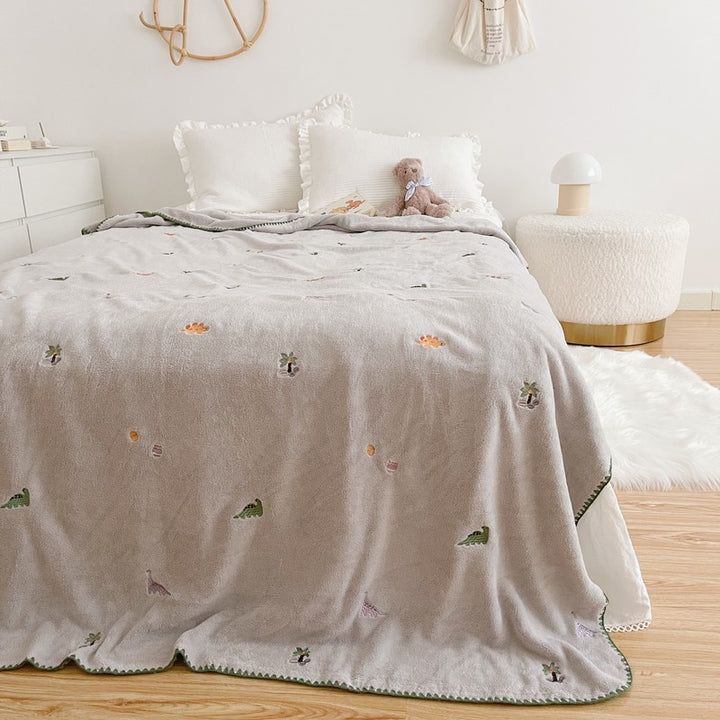 Unisex Myk Snuggle Teppe med Unik Dyremønster Luvikno