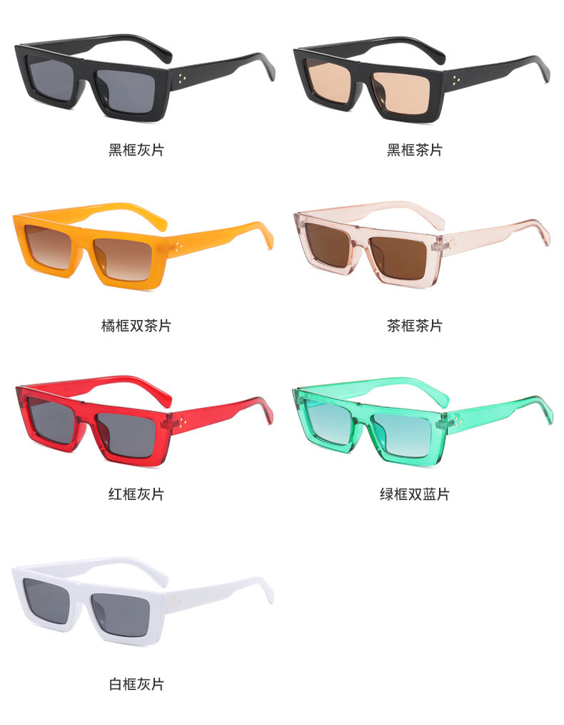 Dame moteriktige kvadratiske designer-solbriller med polariserte glass Luvikno