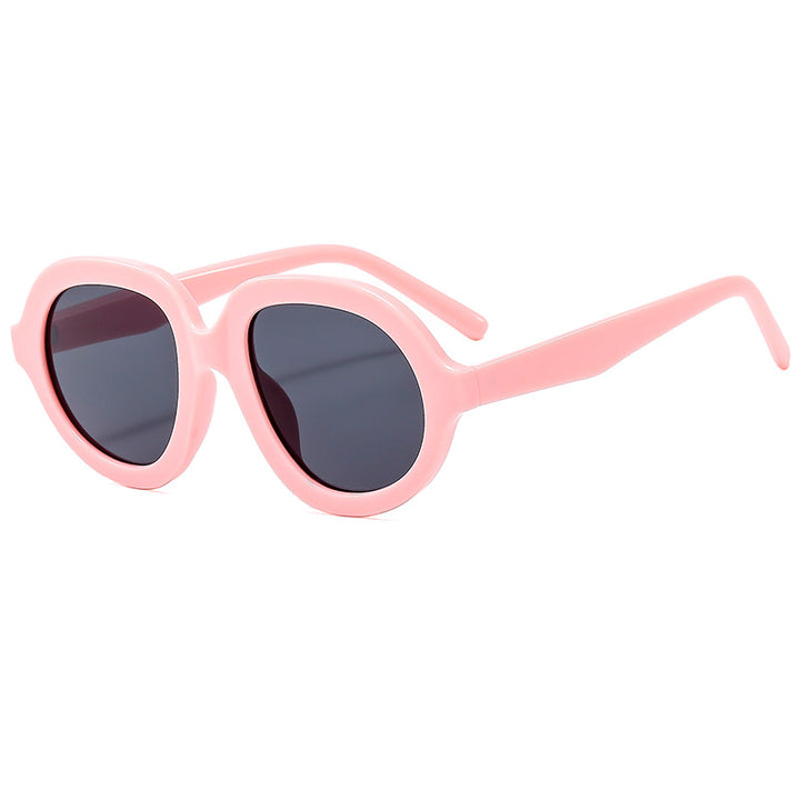 Dame trendy solbriller med bred, oval ramme Luvikno