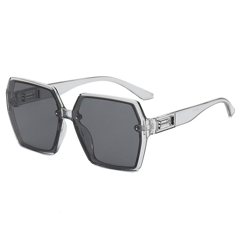 Damer Geometrisk Oversized Solbrille med moderne ramme Luvikno