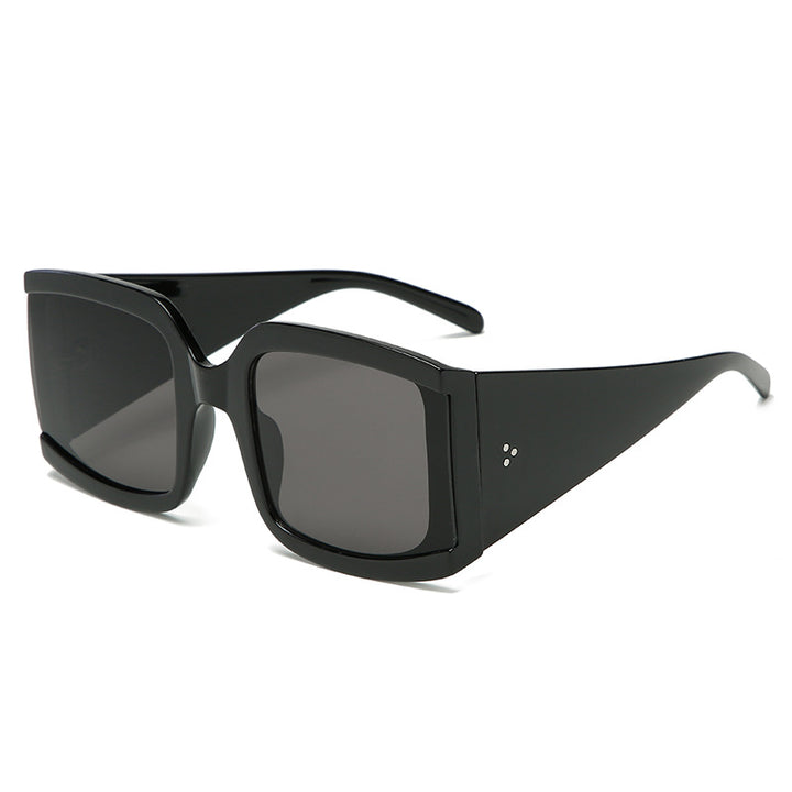 Dame oversized solbrille i moderne minimalistisk stil Luvikno