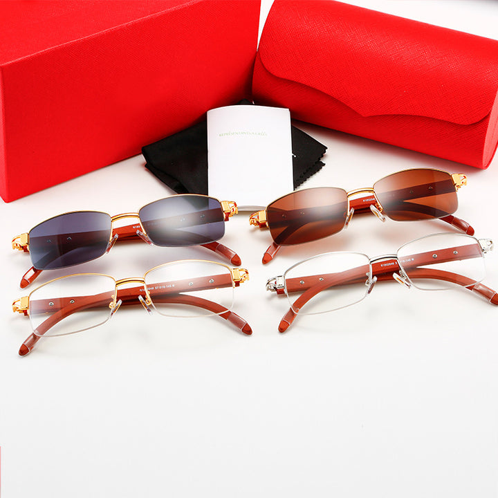 Dame eksklusiv designer solbrille med høyglansbehandlet metallramme og polarisert glass Luvikno