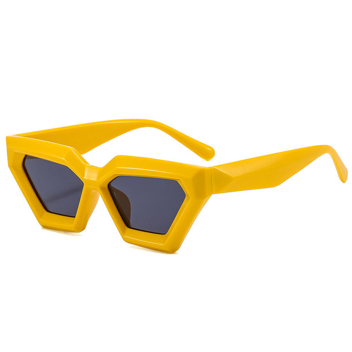 Dame Geometrisk Solbrille med moderne design Luvikno