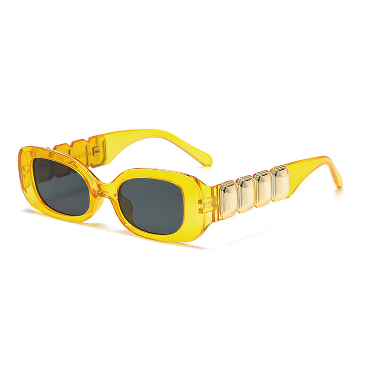 Dame mote solbrille med glamorøs ramme Luvikno