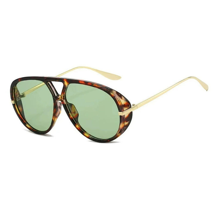Dame Oversized solbriller med elegant plastramme og speilbelagte glass Luvikno