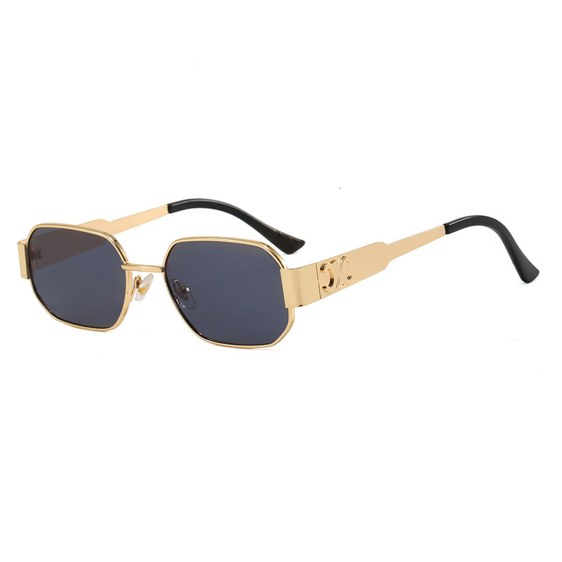 Dame geometrisk solbrille i moderne design med polariserte linser Luvikno
