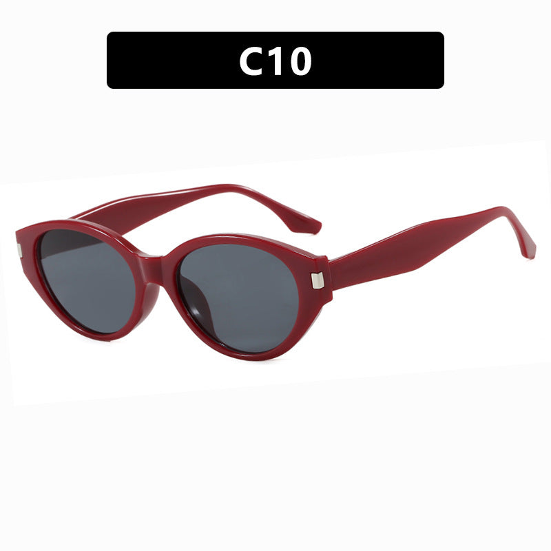 Dames moteriktig solbrille i elegant cat-eye stil Luvikno
