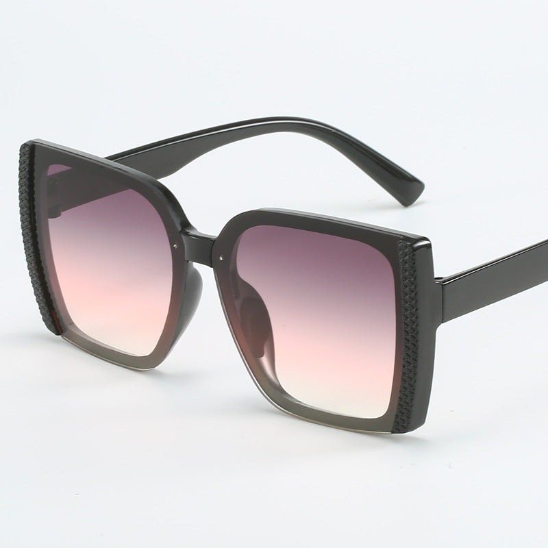 Dame oversized Designer-solbriller i moderne flettet design Luvikno