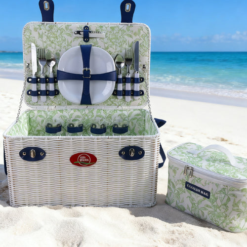 Dame picnic kurv med integrert servise og kjøleboks Luvikno