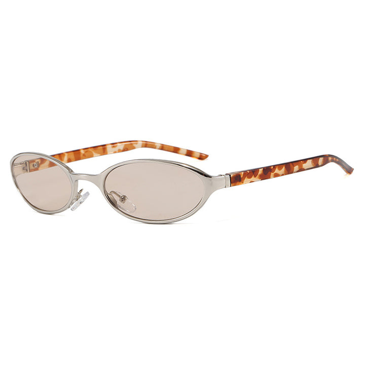 Dame elegant solbrille med beskyttende UV-filter og smal ramme Luvikno