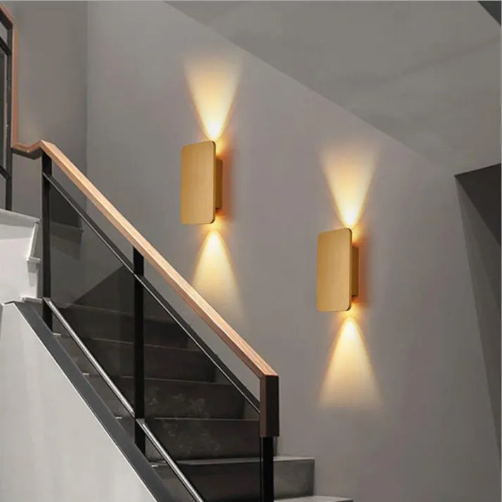 Vegglampe Moderne Metall Rektangulær LED Innendørs Luvikno