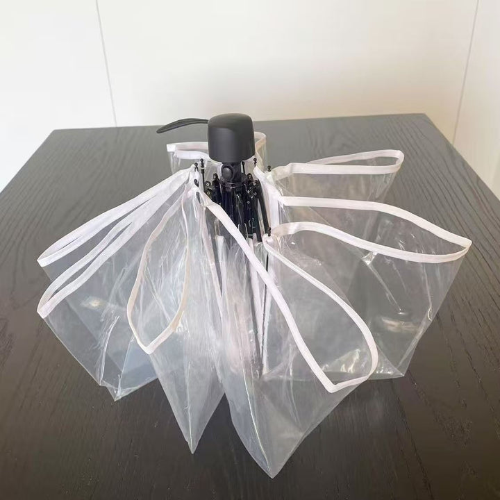 Dame Vindavstøtende, selvbærende paraply med innovativt design Luvikno