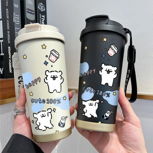 Damen Isolering Kaffeebecher med morsomt Hello Kitty Design Luvikno