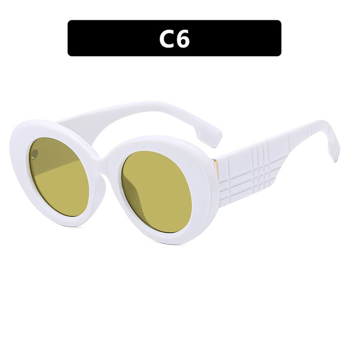 Dame ekstravagant solbrille med kreativ ramdesign og beskyttende UV-filter Luvikno