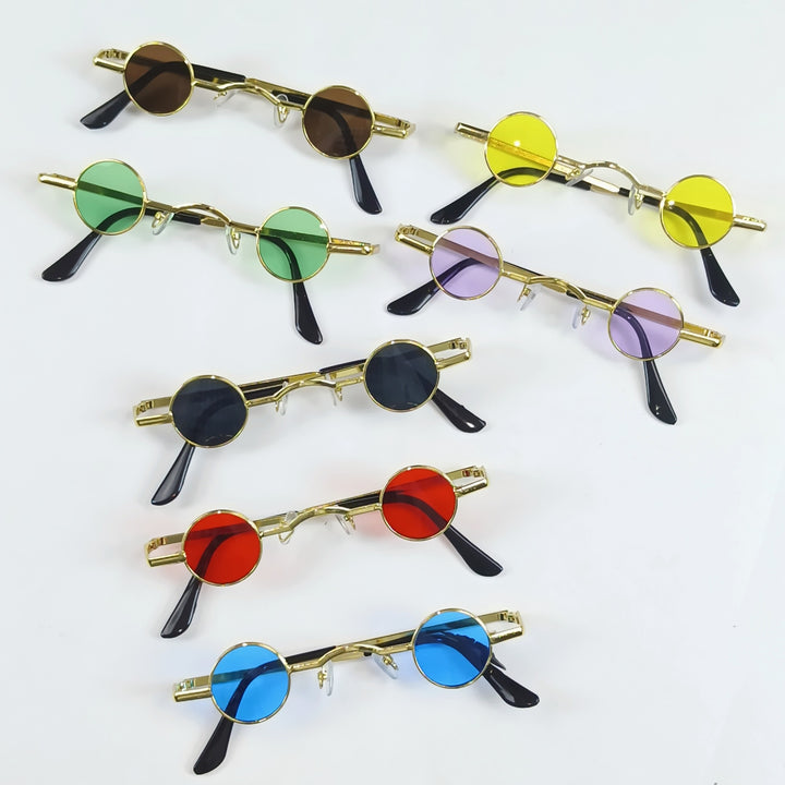 Dame Runde solbrille i vintage-stil Luvikno