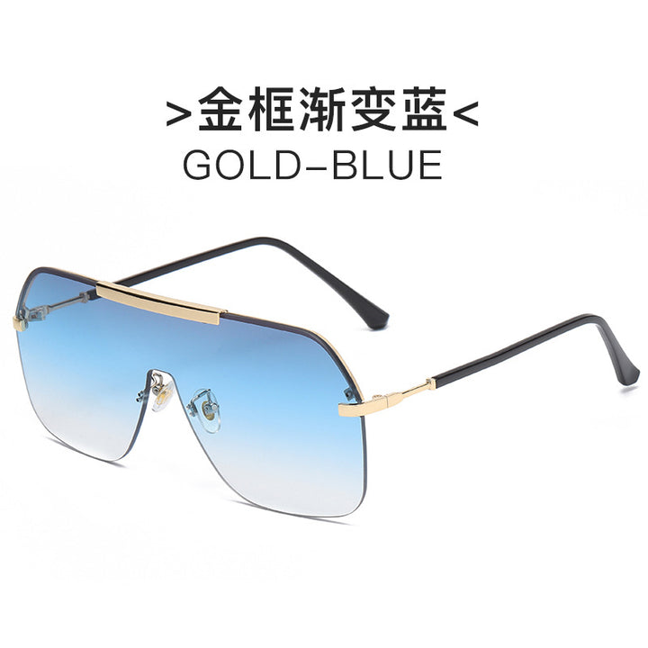 Dame ekstravagant oversized solbrille med futuristisk design Luvikno