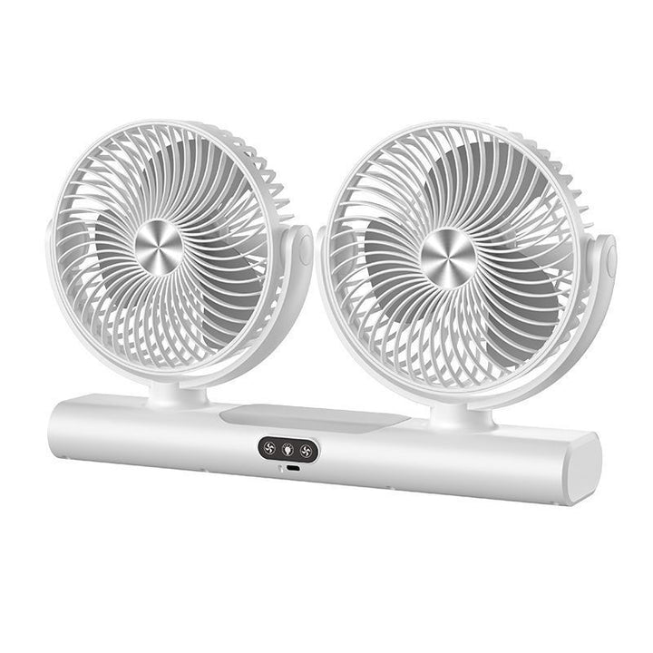 Dual-Head Oppladbar Skrivebordsvifte Luvikno