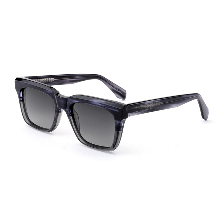 Dame moteriktig solbrille i elegant rektangulært design med robust ramme og UV-beskyttelse Luvikno