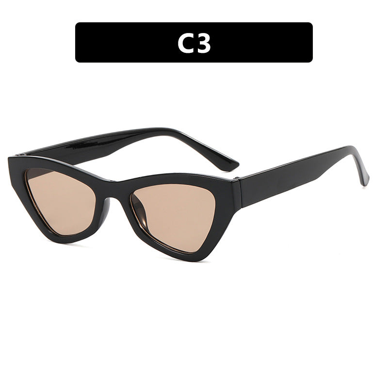 Damen modische Cat-Eye solbrille med transparent ramme Luvikno