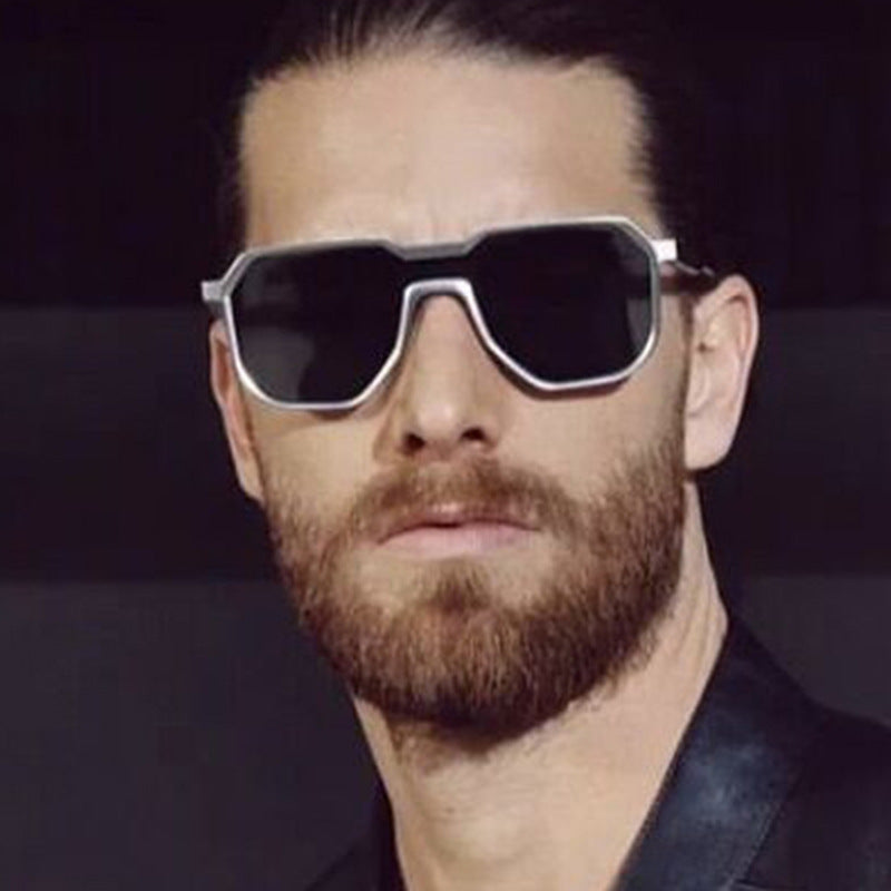 Dame ekstravagant geometrisk solbrille med beskyttende UV-filter Luvikno