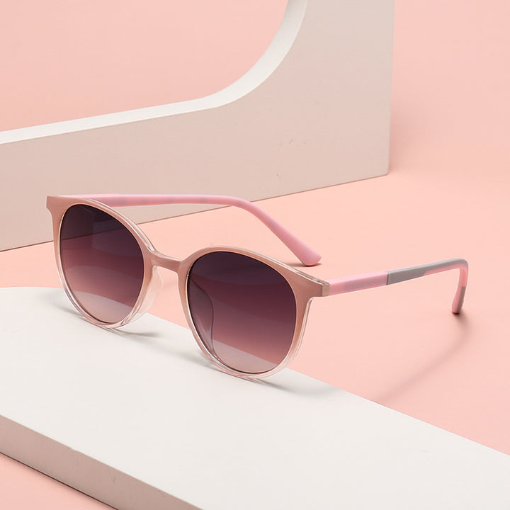 Dame cat-eye solbrille med optisk UV-beskyttelse og moteramme Luvikno