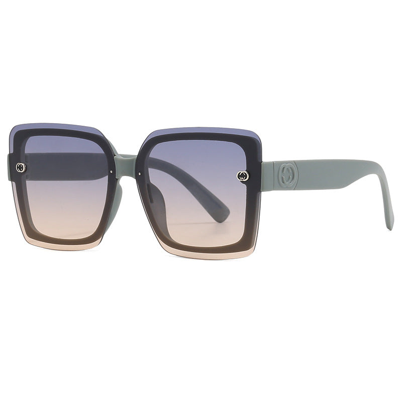 Dame oversized kvadratisk solbrille med elegant ramme Luvikno