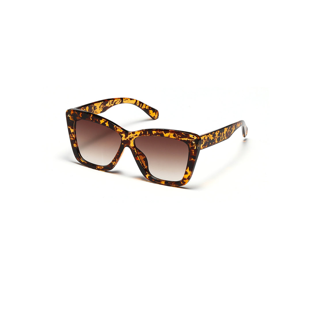 Dame geometrisk oversized solbrille Luvikno