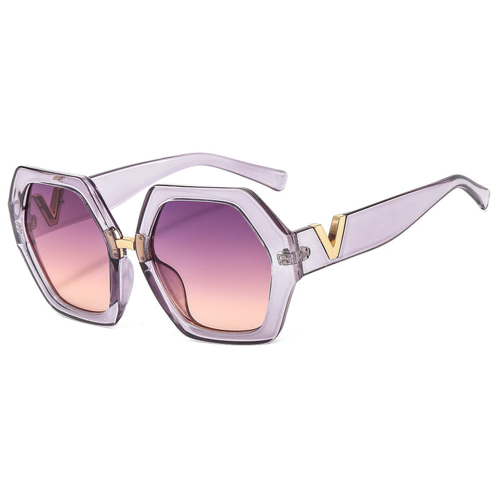 Dame elegant solbrille med glitrende ramme Luvikno