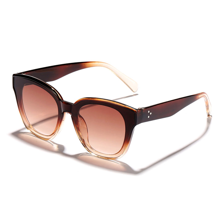 Dame moteriktig solbrille med bred ramme og myke linser Luvikno