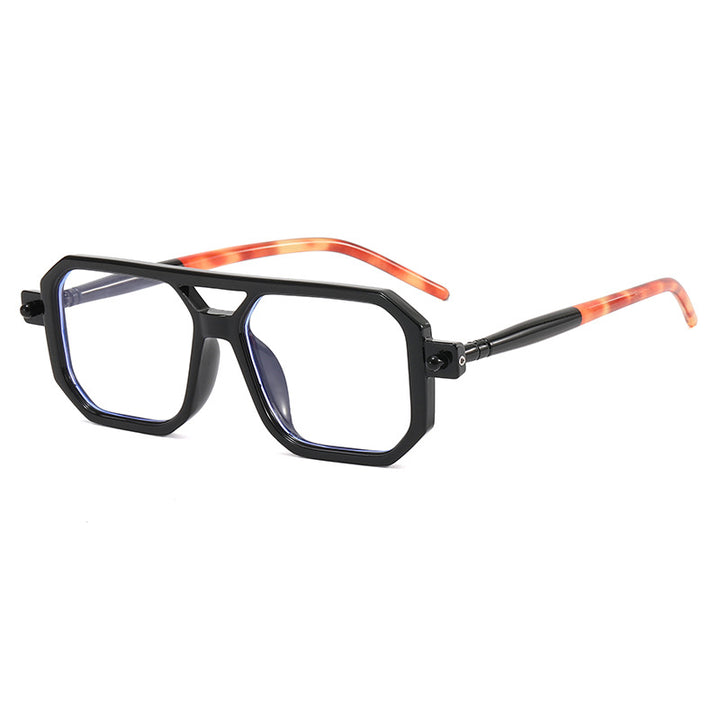 Dame modische Achteck solbrille Luvikno