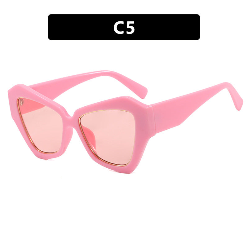 Dame trendy Cat-Eye solbriller med elegant ramme og UV-beskyttelse Luvikno