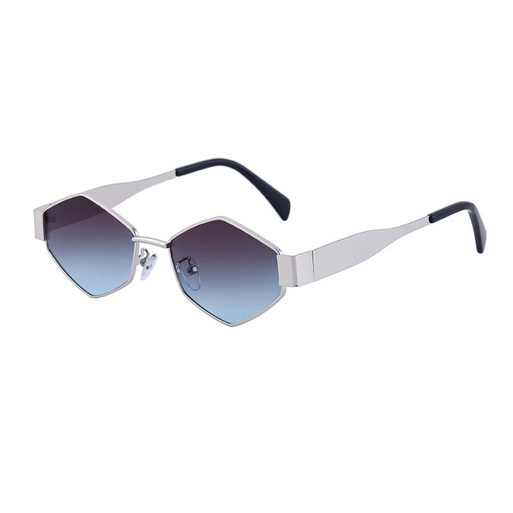 Dame geometrisk solbrille med moderne ramme Luvikno