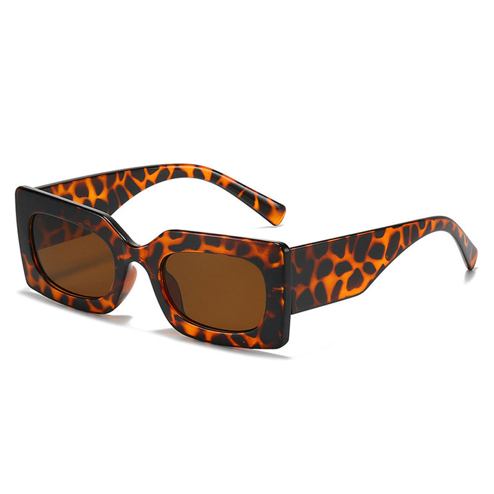 Dame Fashion-solbrille i moderne firkantet design Luvikno