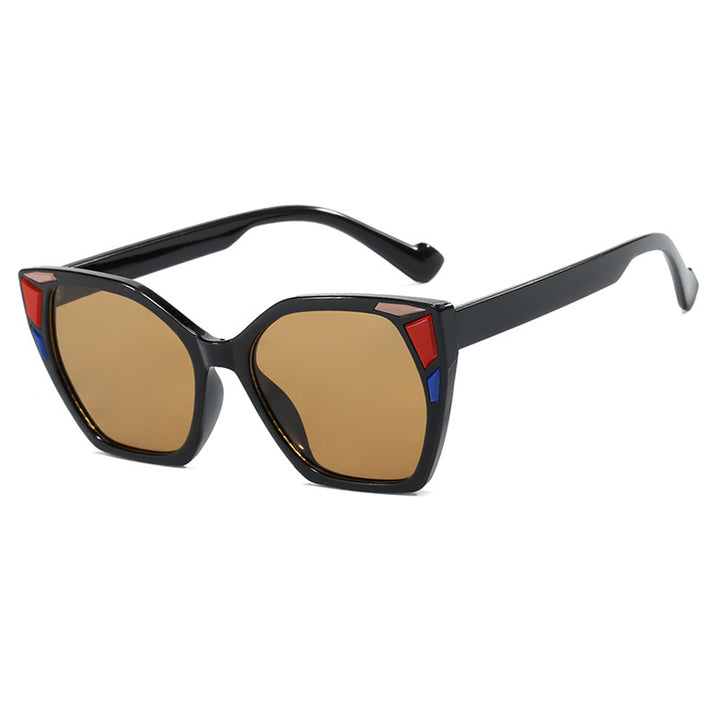 Dame moteriktig geometrisk designerbrille Luvikno