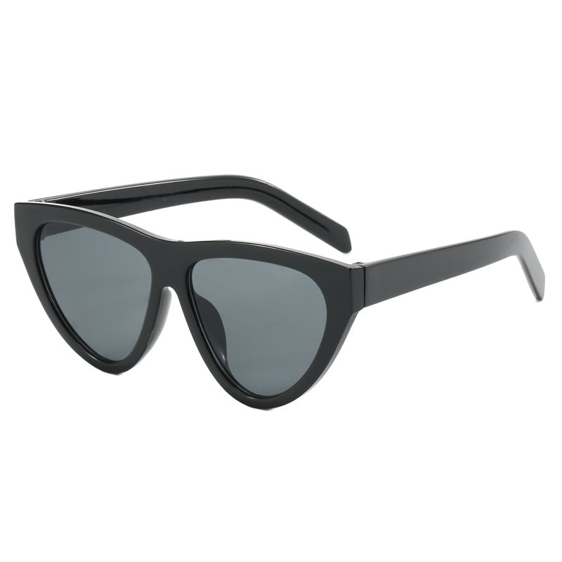 Dame futuristisk Cat-Eye solbrille med høykvalitets plastikkramme Luvikno