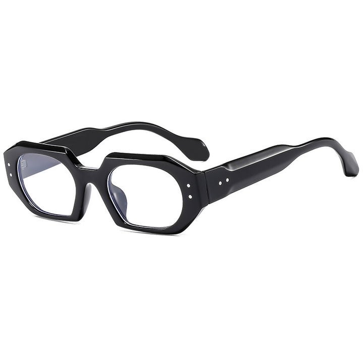 Dame moter solbrille i markant, åtte-sidet design Luvikno