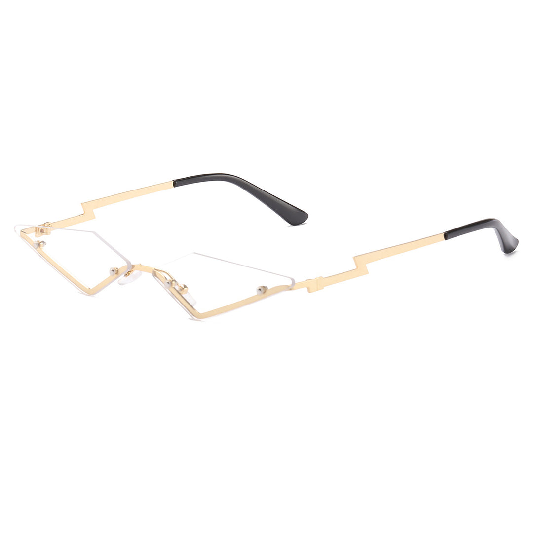 Dame Designer-solbrille med futuristisk ramme Luvikno