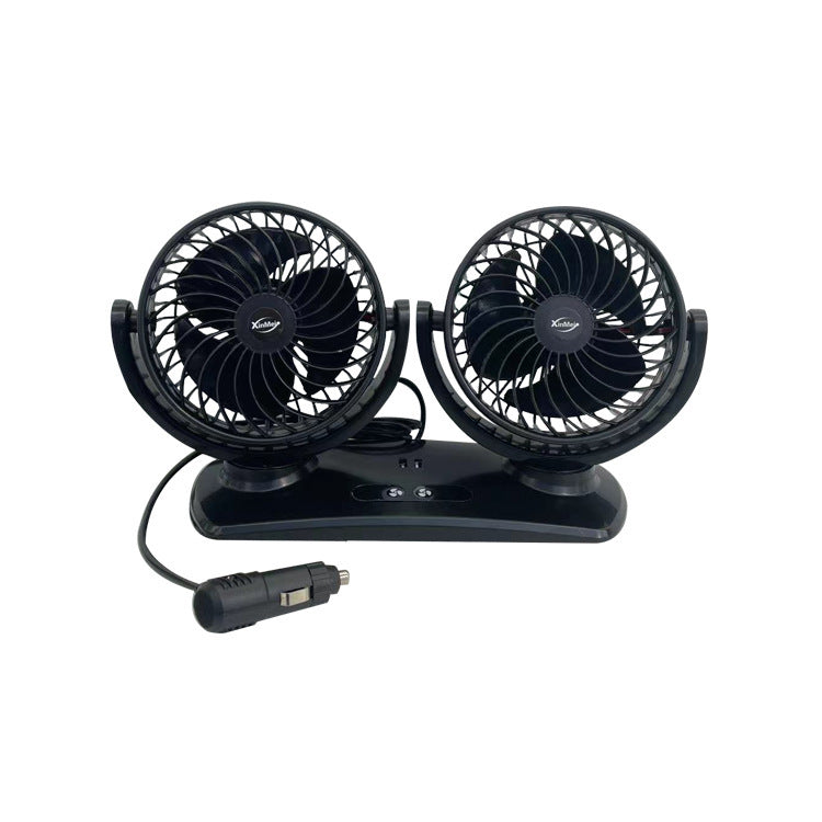 Dual-Head Bærbar Bil Ventilasjonsvifte Luvikno