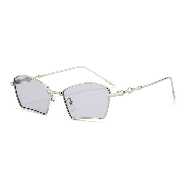 Dame trendy solbriller med geometrisk ramme og gradientlinser Luvikno