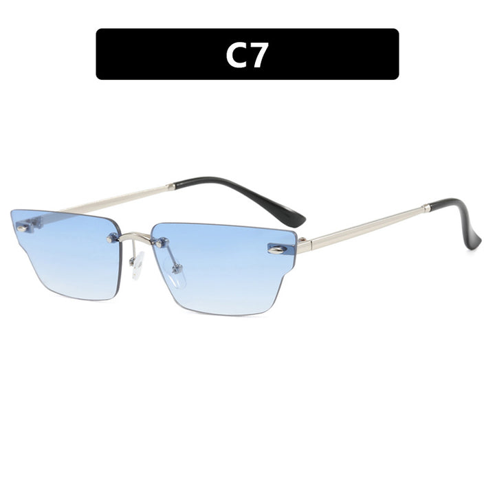 Dame geometrisk solbrille med filigranramme og transparente glass Luvikno