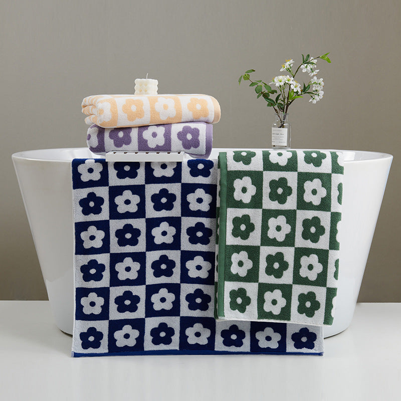 Damer Luksuriøst Frotté-Badehåndkle med Blomsterdesign Luvikno