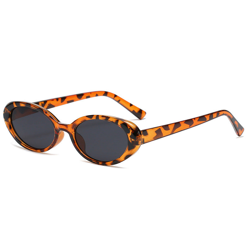 Dame elegant Cat-Eye solbriller med unik dyreprint Luvikno