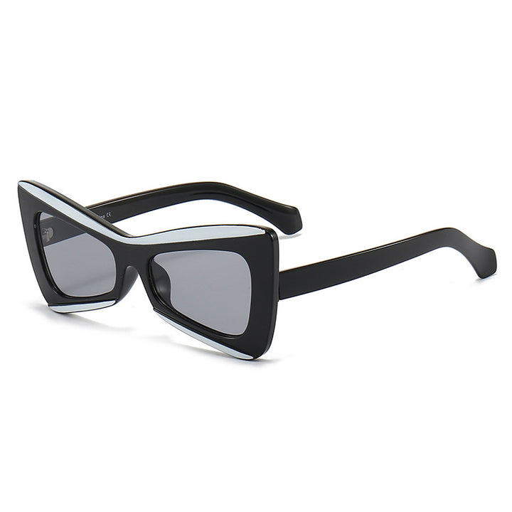 Damer Modische Cat-Eye-solbriller med bred ramme Luvikno