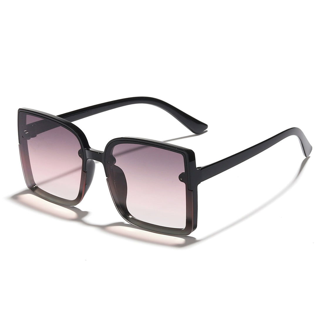 Dame oversized kvadratisk solbrille med moderne gradienteffekt Luvikno