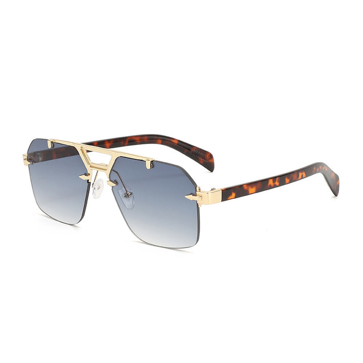 Dame Designer-solbrille med iøynefallende geometrisk form Luvikno