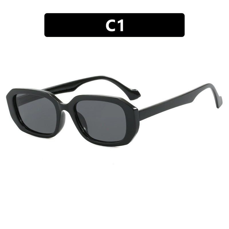 Dame moteriktig solbrille med elegant geometrisk design Luvikno