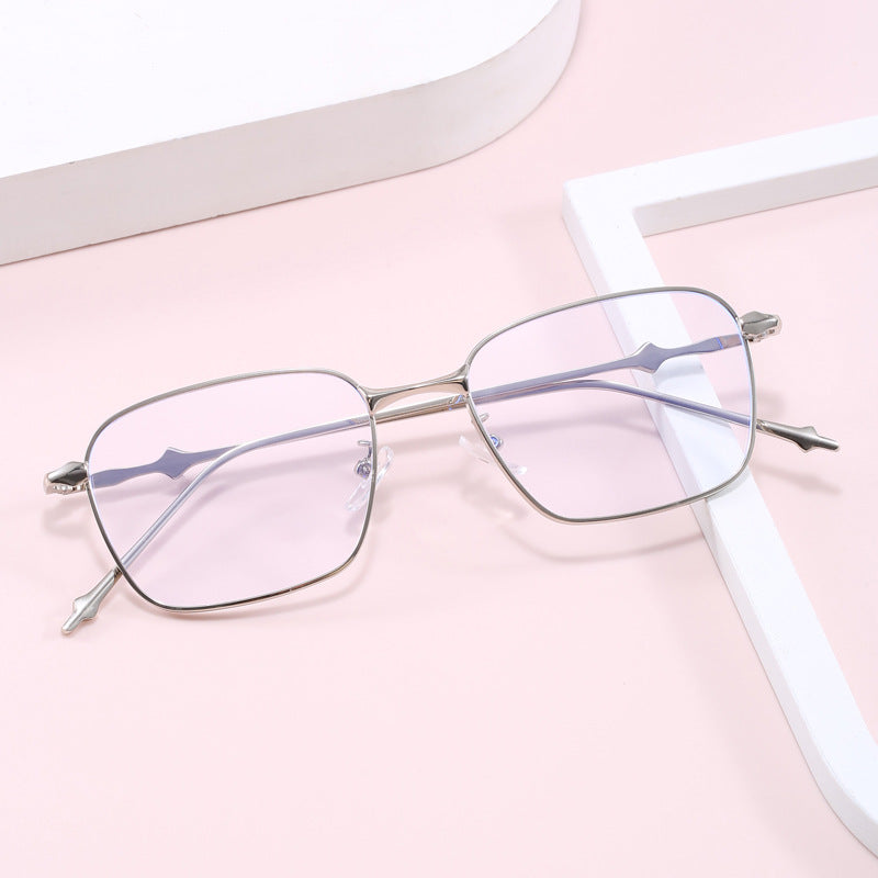 Dame elegant firkantet solbrille med høykvalitets metallramme Luvikno