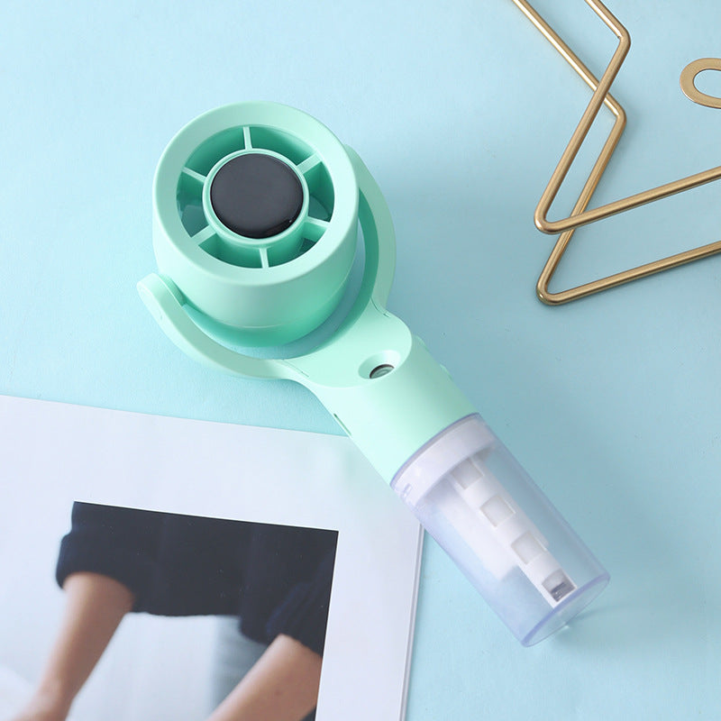 Unisex nan bærbar USB oppladbar håndholdt tåkevifte med justerbar helning og avtakbar vanntank Luvikno