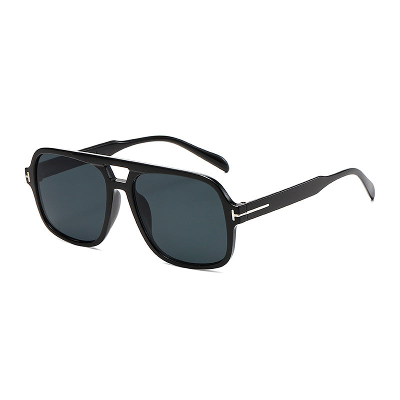 Dame Modischer quadratischer Solbrille med robust ramme Luvikno